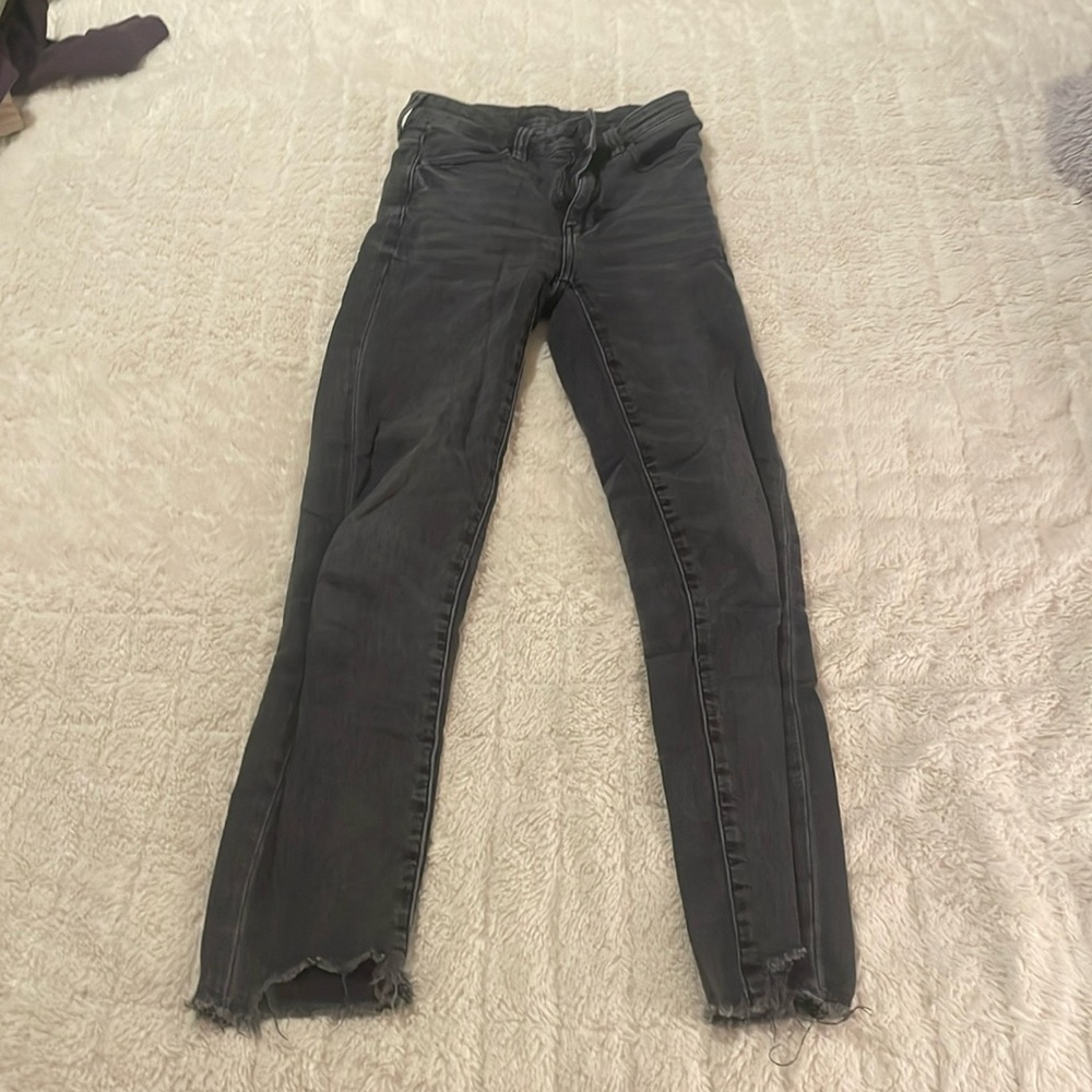black american eagle super stretch jeans